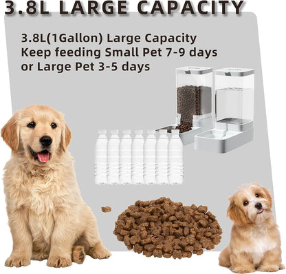 Automatic Gravity Pet Feeder & Water Dispenser