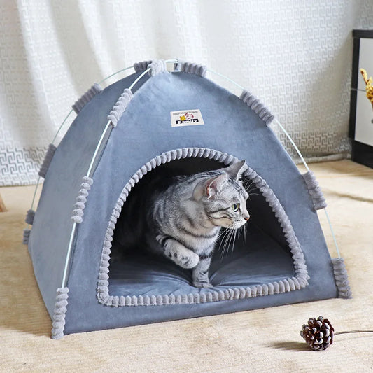 Foldable Cat House Pet Tent Four Seasons Universal Cat and Dog Pet Nest Summer Cool Mat Outdoor Portable Foldable Breathable