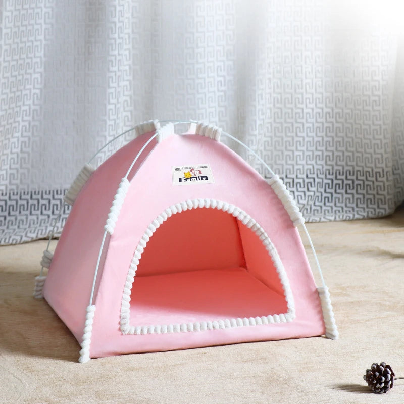 Foldable Cat House Pet Tent Four Seasons Universal Cat and Dog Pet Nest Summer Cool Mat Outdoor Portable Foldable Breathable