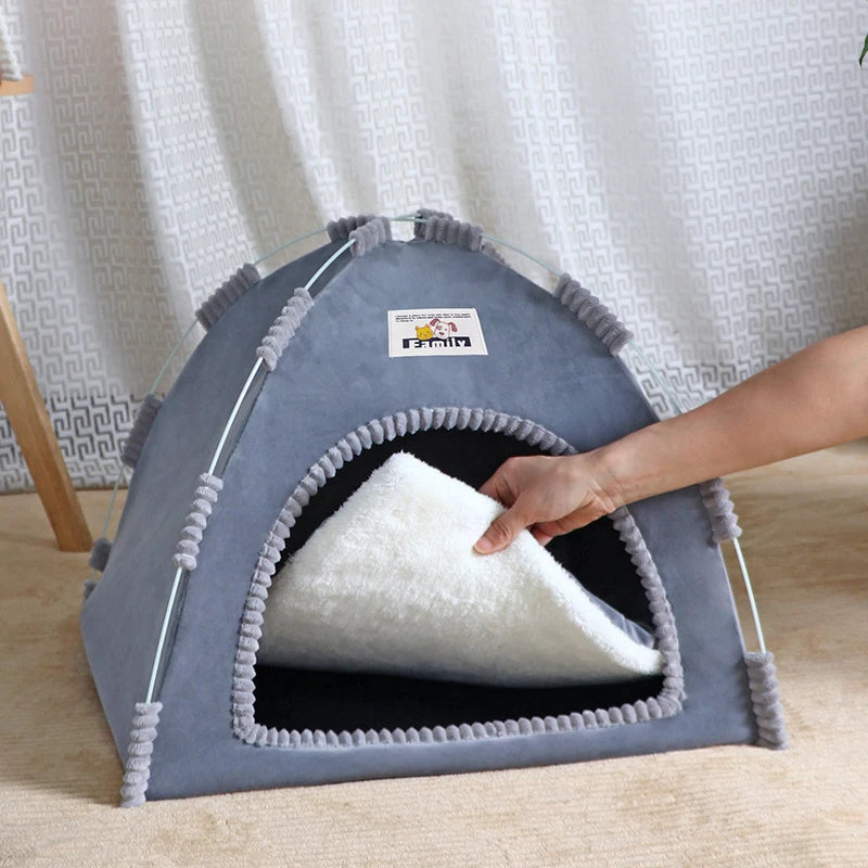 Foldable Cat House Pet Tent Four Seasons Universal Cat and Dog Pet Nest Summer Cool Mat Outdoor Portable Foldable Breathable