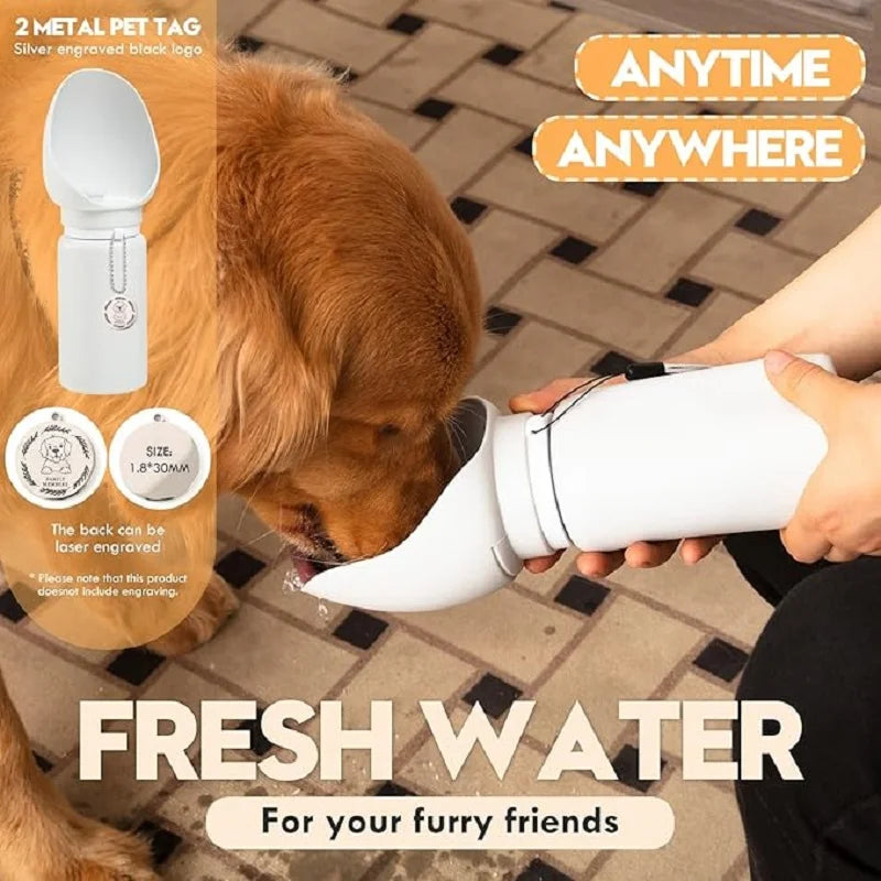 Outdoor Silicone Dog Water Bottle, Dog Travel Water Bottle, Foldable, Lightweight, Portable, Easy to Clean