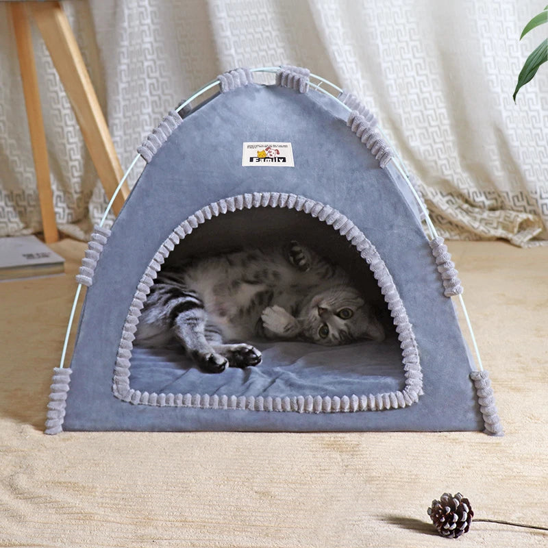 Foldable Cat House Pet Tent Four Seasons Universal Cat and Dog Pet Nest Summer Cool Mat Outdoor Portable Foldable Breathable