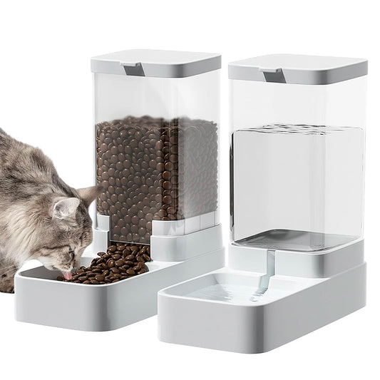 Automatic Gravity Pet Feeder & Water Dispenser