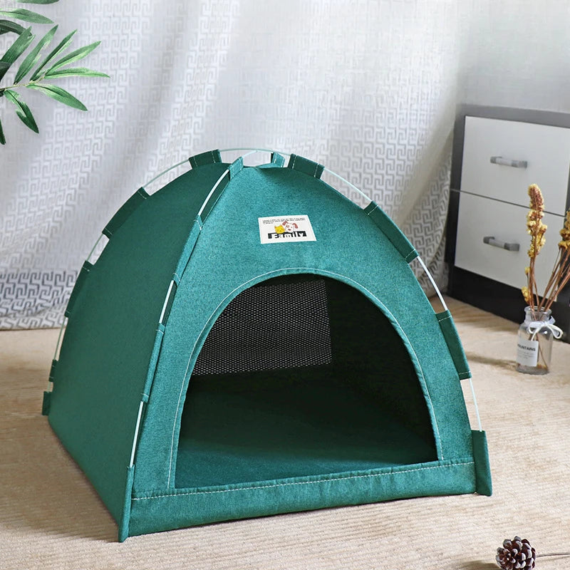 Foldable Cat House Pet Tent Four Seasons Universal Cat and Dog Pet Nest Summer Cool Mat Outdoor Portable Foldable Breathable