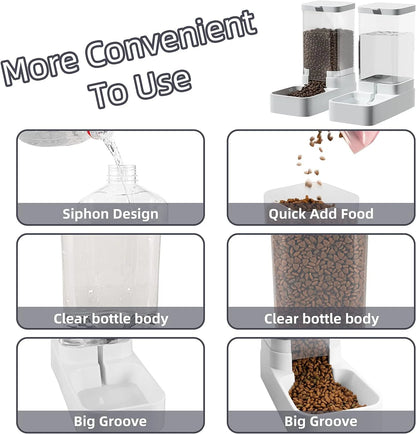 Automatic Gravity Pet Feeder & Water Dispenser