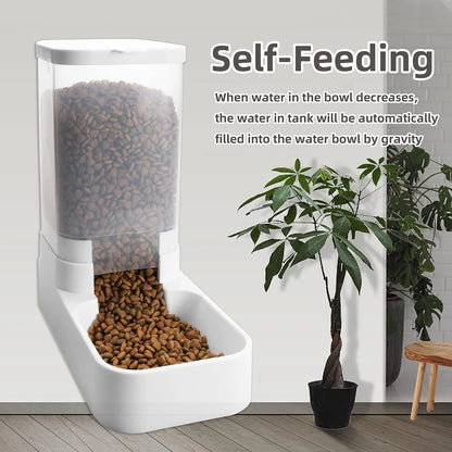 Automatic Gravity Pet Feeder & Water Dispenser